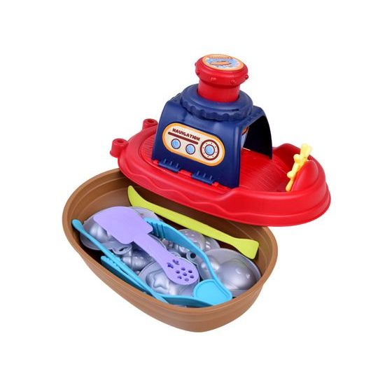 Modelovací plastelína s lodičkou a příslušentsvím pro děti Fishing Boat
