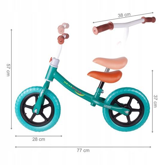 Dětské odrážedlo Trevis 12" tyrkysové