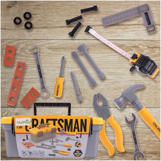 Sada dětského nářadí v kufříku Craftsman Box