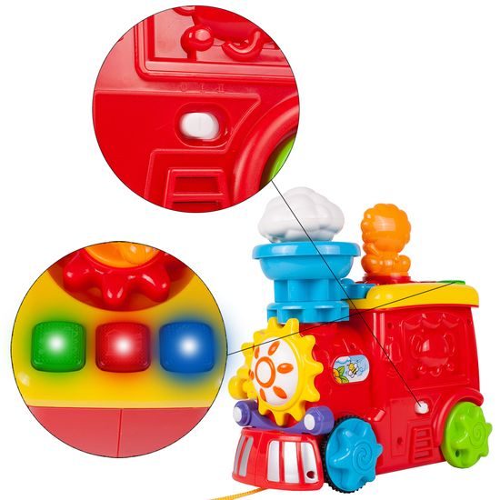 Veselá lokomotiva pro nejmenší s ozubenými kolečky Animal Train