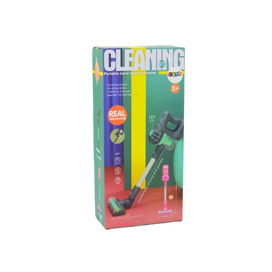 Dětský tyčový vysavač na baterie - zelený