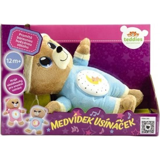 Medvídek Usínáček - modrý na baterie
