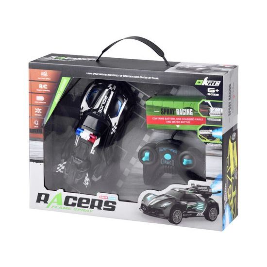 Policejní autíčko na dálkové ovládání s kouřovým efektem Spray Car