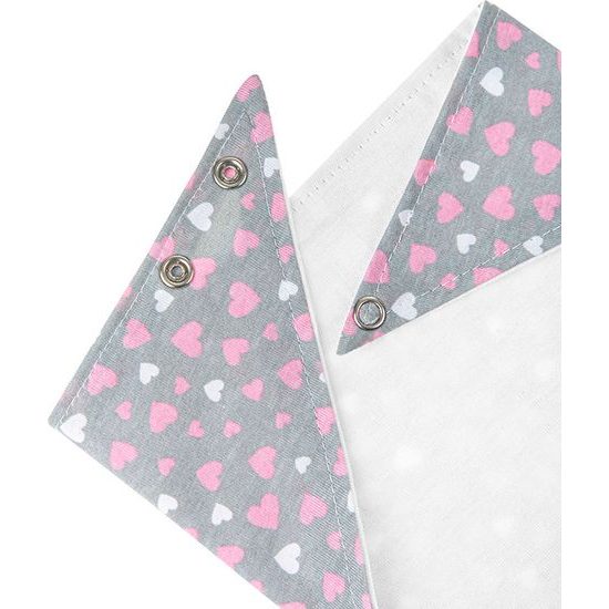 Kojenecký šátek na krk bryndáček Akuku Srdíčka