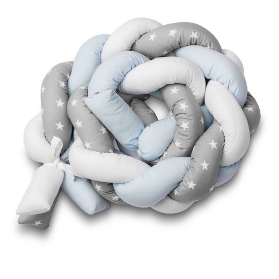 Ochranný mantinel cop do postýlky hvězdičky modrá