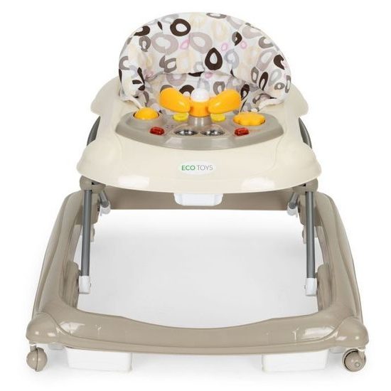 Ecotoys dětské vzdělávací chodítko - béžové