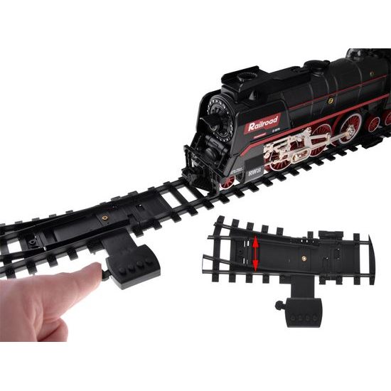 XXL vláčkodráha na baterie s kouřovými a světelnými efekty Steam Train