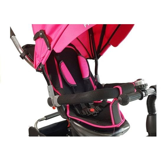 Majlo Toys tříkolka 2v1 s nafukovacími koly PRO600 růžová