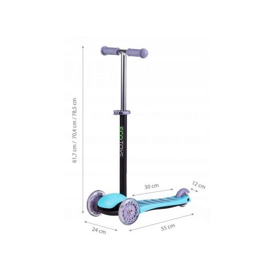 ECOTOYS balanční koloběžka modrá se svítícími koly