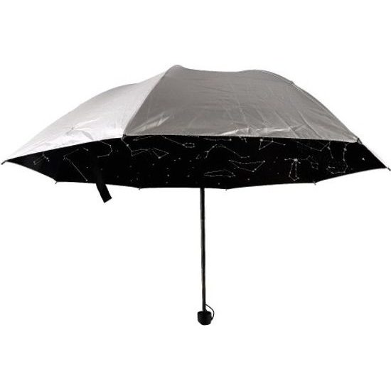 Skládací Deštník hvězdná obloha - pro dospělé stříbrný