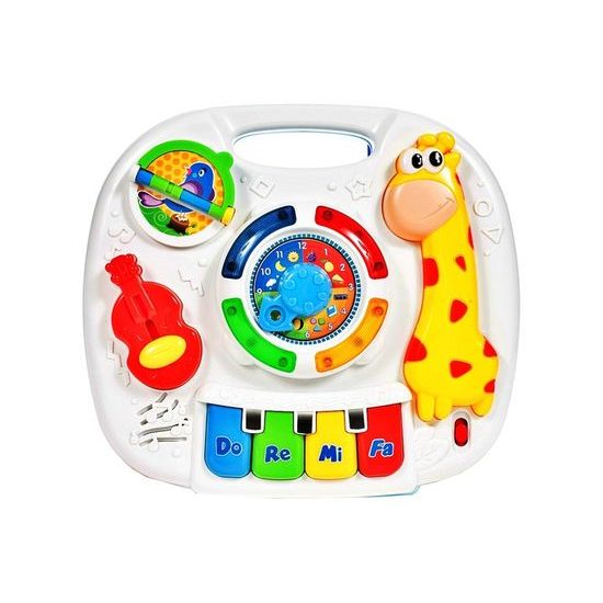 Edukačný stolček s piankom a zvukmi 2v1 Žirafa