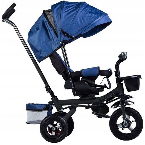 Ecotoys dětská tříkolka s otočným sedadlem Rotage modrá - nafukovací kola