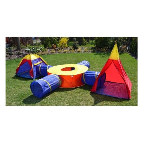 Ecotoys dětský stan 7v1 se 4 tunely