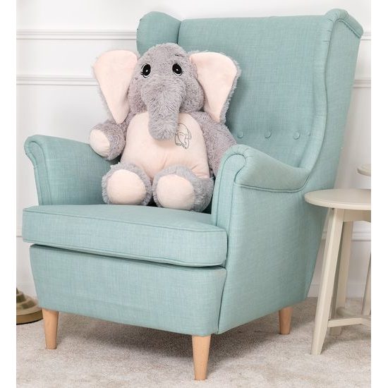 Plyšový slon Belly 70 cm šedo-růžový