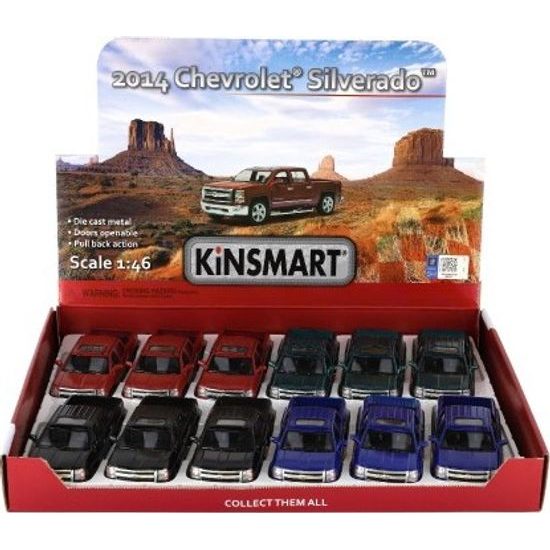 Auto Kinsmart Chevrolet 2014 Silverado - mix 4 barvy