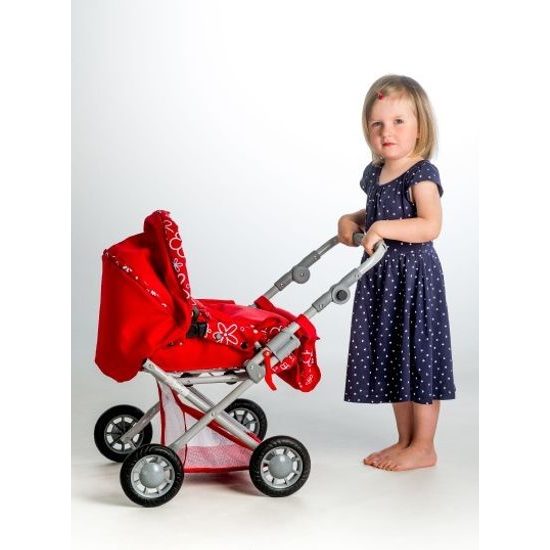 Kočárek Magda trojkombinace pro panenky - mix 2 barvy