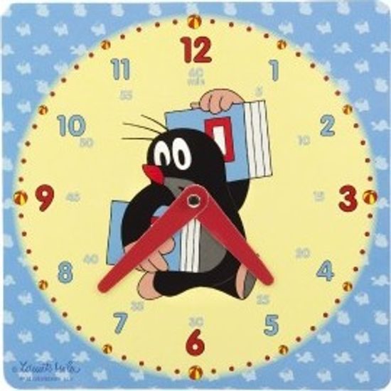 Výukové papírové hodiny - Krtek - mix barev