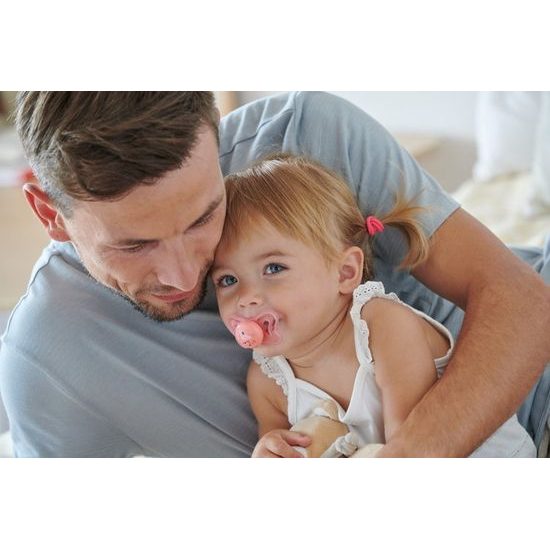 Silikonový dudlík Physio Light 6m, 2ks růžový