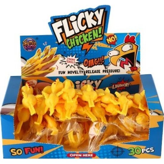 Antistresové natahovací Kuře - létací střílecí