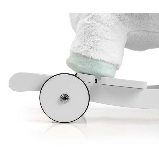 Houpací koník s melodií a kolečky Milly Mally Polly bílý