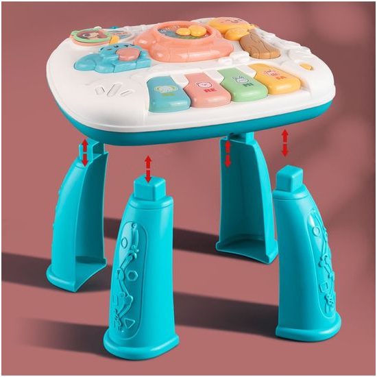 Edukační stoleček s piankem a zvuky 2v1 Opička