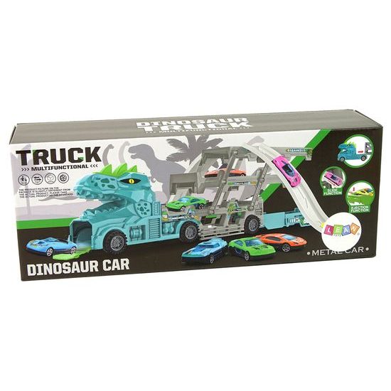 Odtahové auto se 3 autíčky a 2 skluzavkami Dino Truck