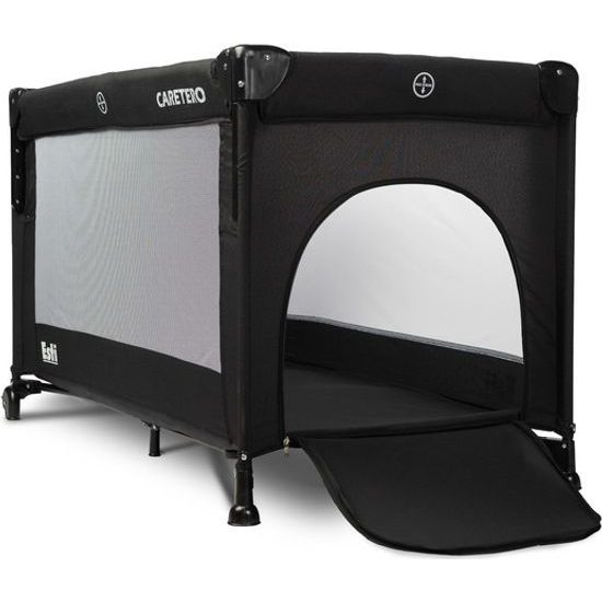 Dětská cestovní postýlka CARETERO ESTI se stahovací bočnicí black