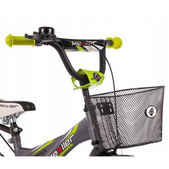 Mexller dětské kolo BMX 16" s vodící tyčí šedé