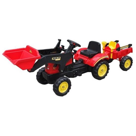Dětský šlapací traktor Nakladač s přívěsem