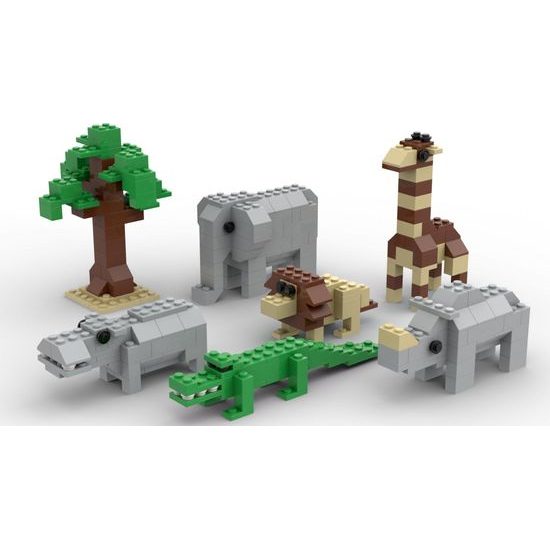 LW Toys Stavebnice pro děti - Safari set