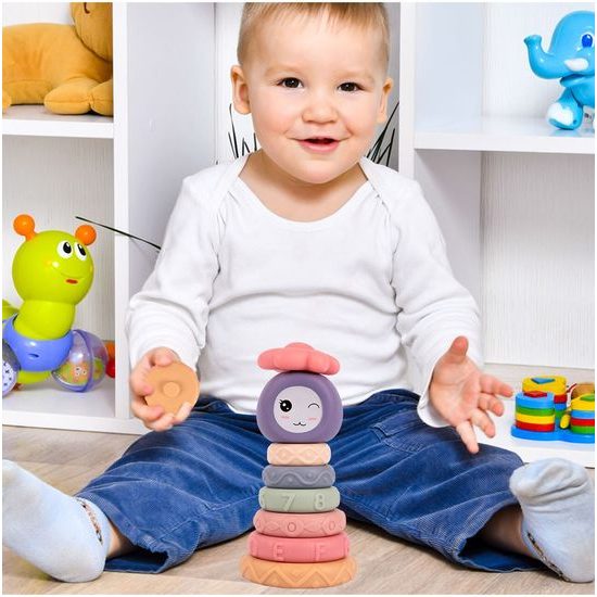 Senzorické kostky pro nejmenší Soft Jenga