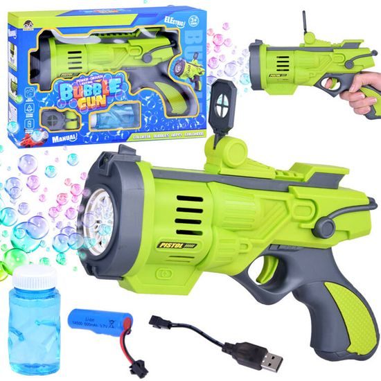 Bublifuk pistole na akumulátor Bubble Gun - zelená