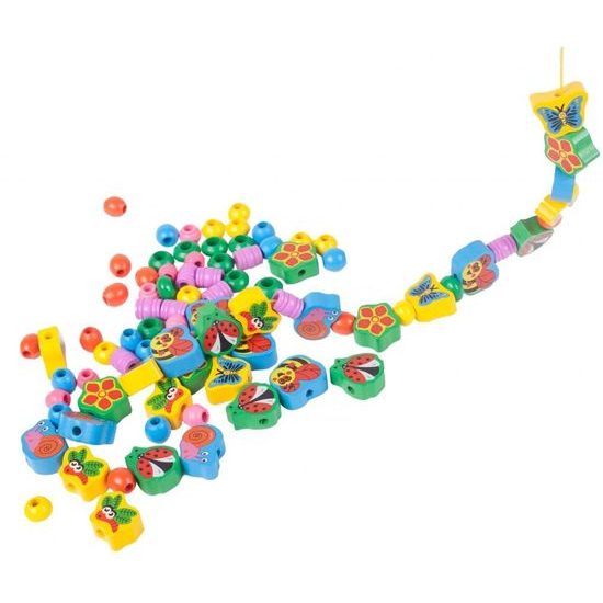 Sada dřevěných korálků Marine Beads 80 kusů