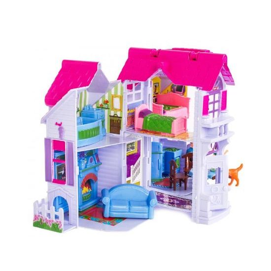 Doris přenosný domeček pro panenky s nábytkem Country House