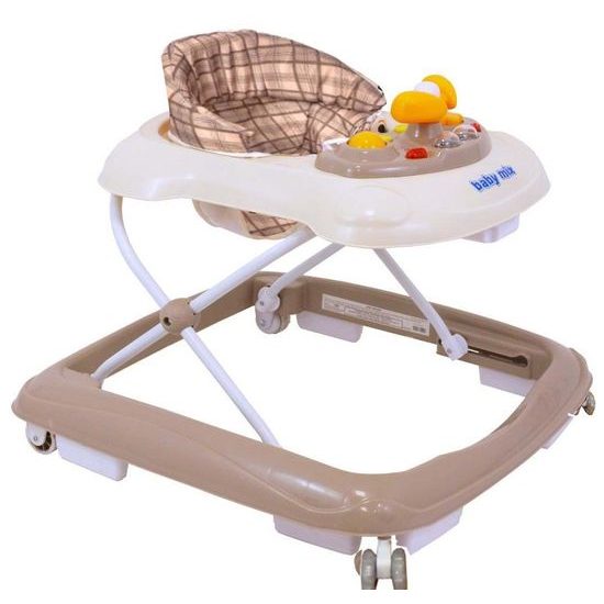 Baby Mix dětské vzdělávací chodítko hnědé