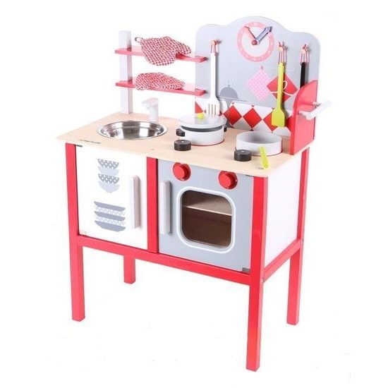 Ecotoys dětská dřevěná kuchyňka s troubou
