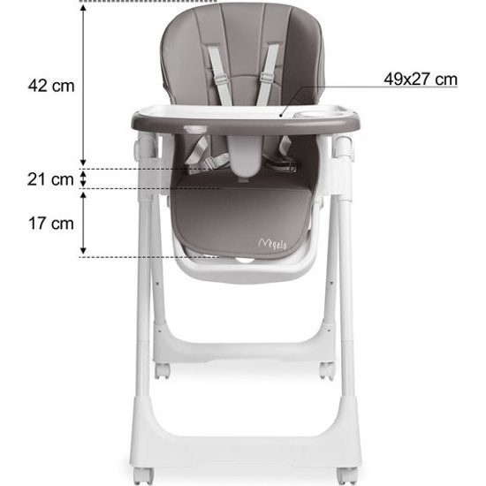 Dětská jídelní židlička Megalo dark grey