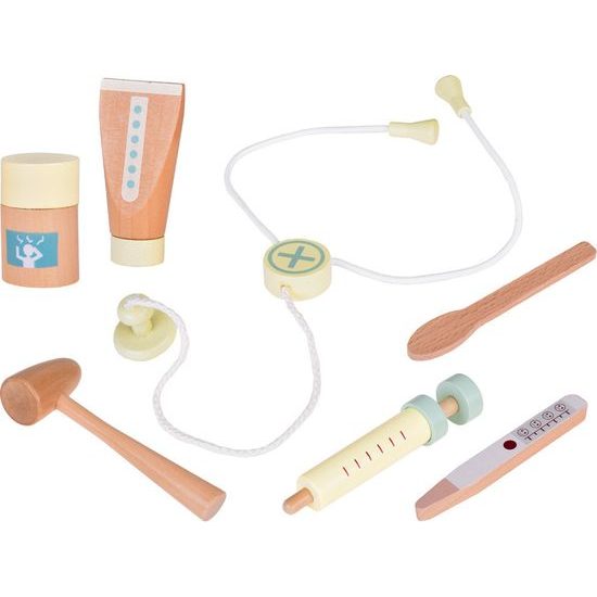 Dřevěná lékárnička malý doktor se stetoskopem