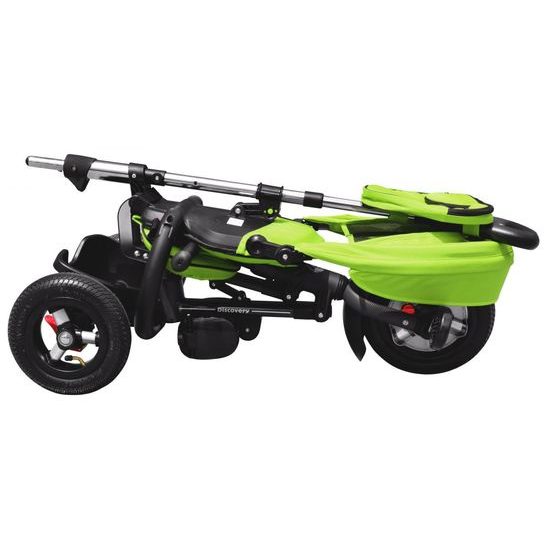 Majlo Toys dětská tříkolka Discovery 380 nafukovacími koly zelená