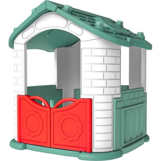 Zahradní domek pro děti se skluzavkou 3v1 zelená