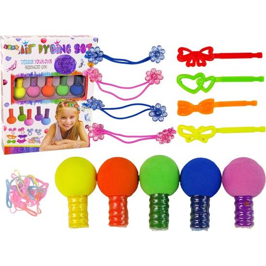 Sada na barvení vlasů pro děti 5 barev