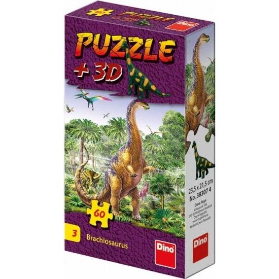 Puzzle Dinosauři 60 dílků + figurka - mix 6 druhů