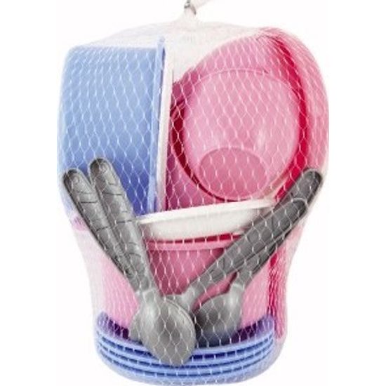 Sada nádobí - barevné 18ks - mix 2 barvy