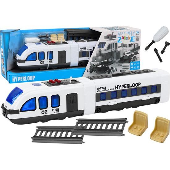 Osobní vlak k sestavení se zvuky a světly DIY