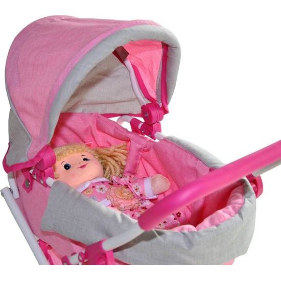 Hluboký kočárek pro panenky MILLY MALLY Alice Prestige Pink