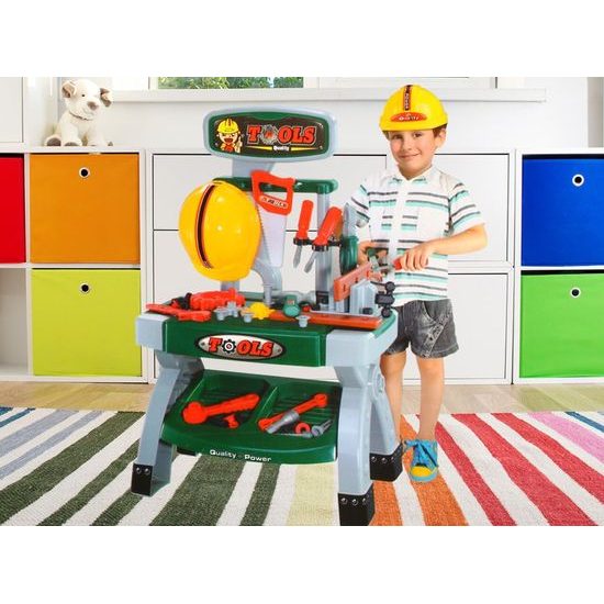 Dětský pracovní stůl s helmou Super Tools