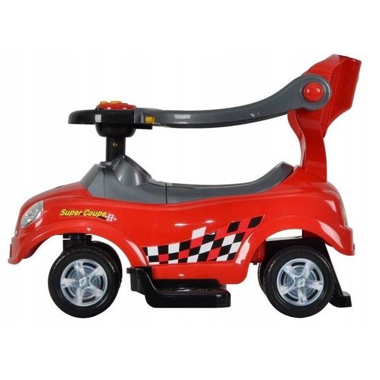 Odrážedlo Super Coupe s vodící tyčí 3v1 červené