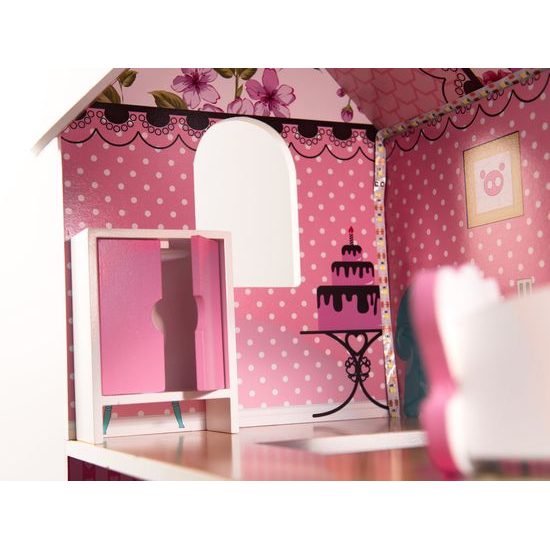 Dřevěný domeček pro panenky s LED osvětlením rezidence Brenda