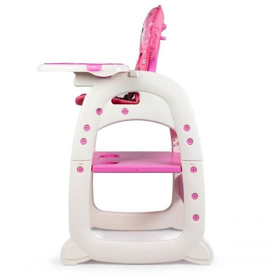 SMONTOVÁNO Ecotoys jídelní židlička 2v1 Kočička růžová