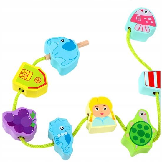 Doris sada dřevěných korálků Wooden Jewelry 106 kusů